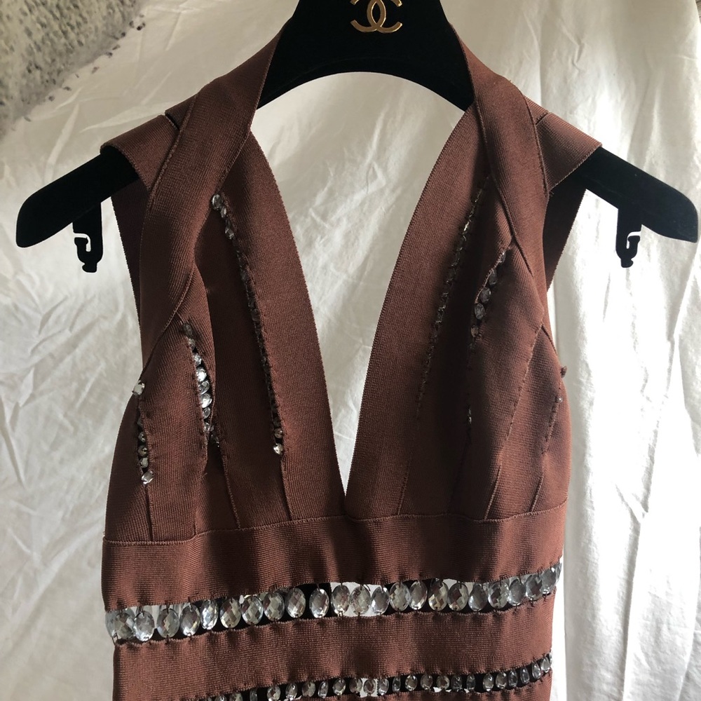 Herve Leger bandeau dress with crystals